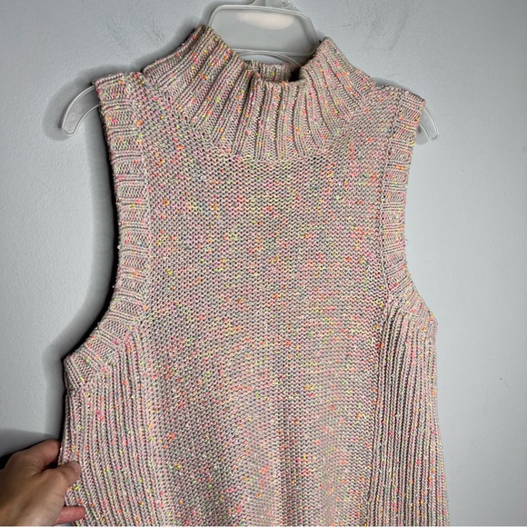 Anthropologie BREA Sleeveless Cotton Knit Mock Neck Tank Sweater - Picture 4 of 8